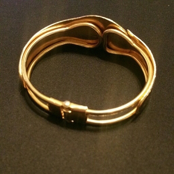 Vintage Cloissone cuff bracelet enamel butterfly - Picture 4 of 4